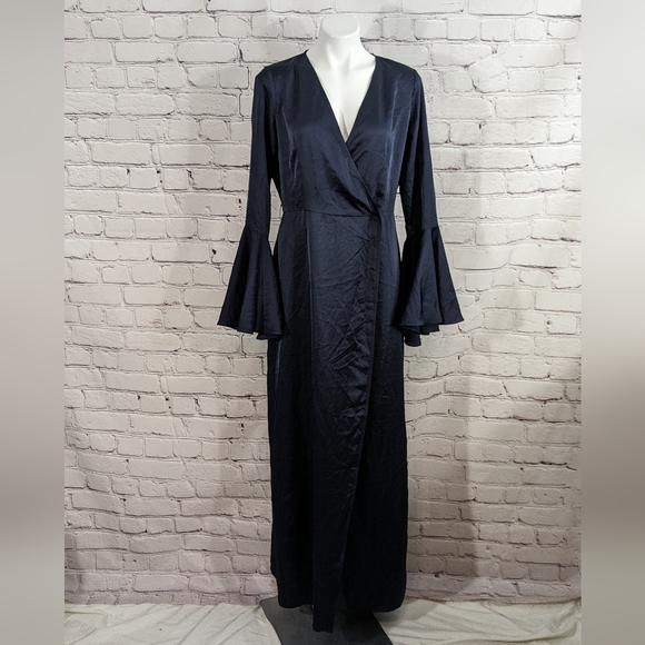 ASOS Navy Blue wrap dress - Picture 4 of 6